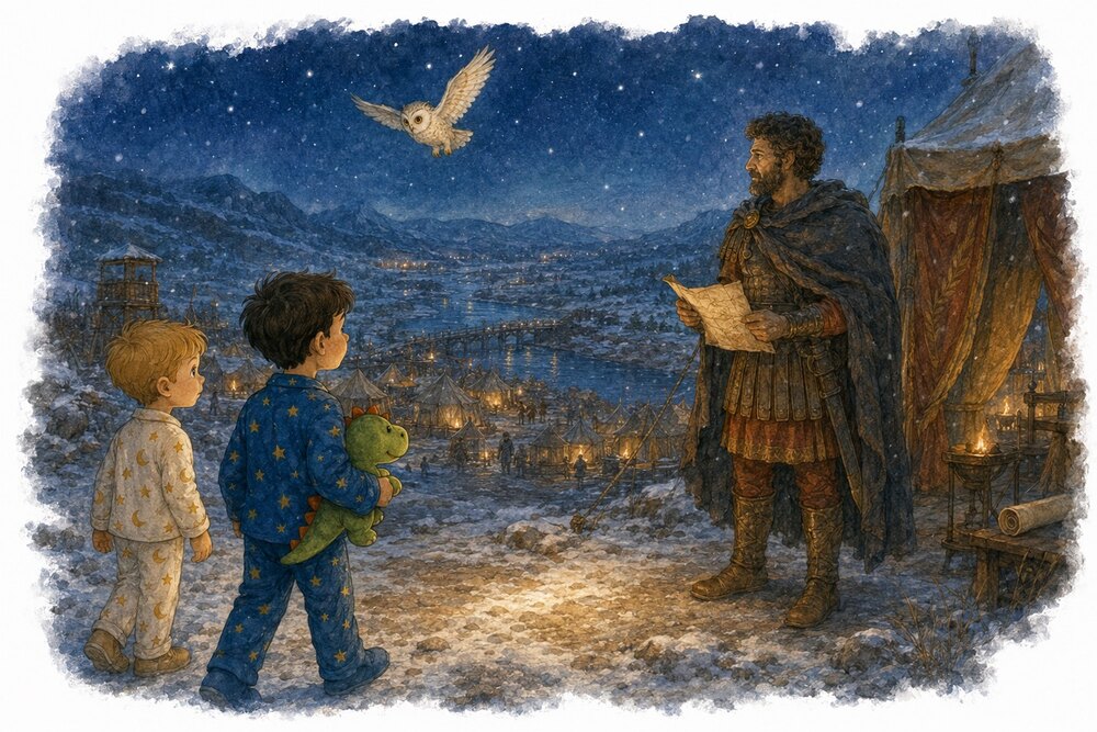 Marco y Nico conocen a Marco Aurelio