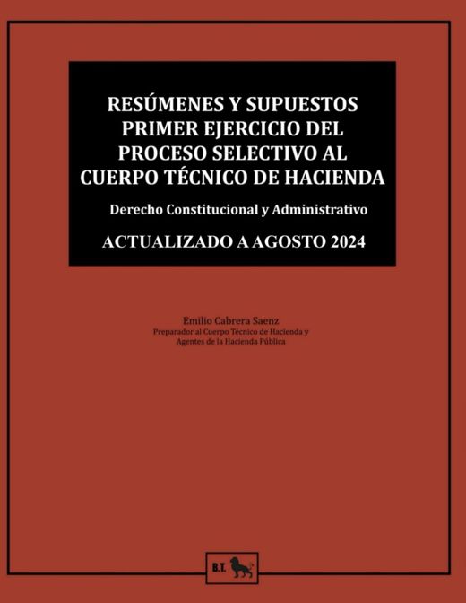 Portada de los resúmenes de Derecho Administrativo y Constitucional adaptados al examen tipo test