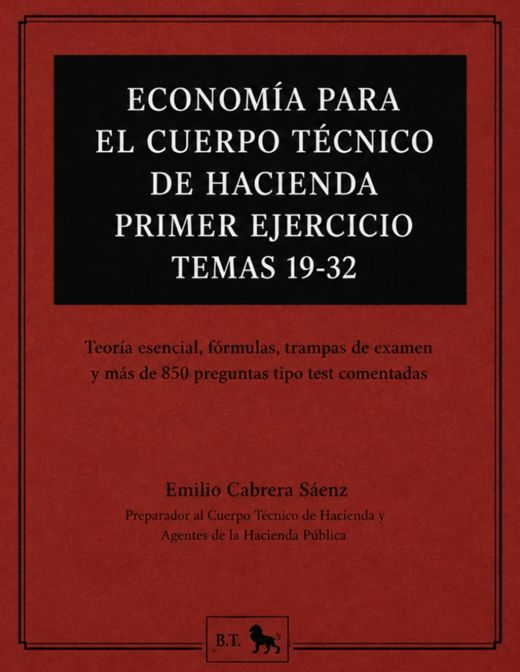Portada de los resúmenes de Economía para el Cuerpo Técnico de Hacienda