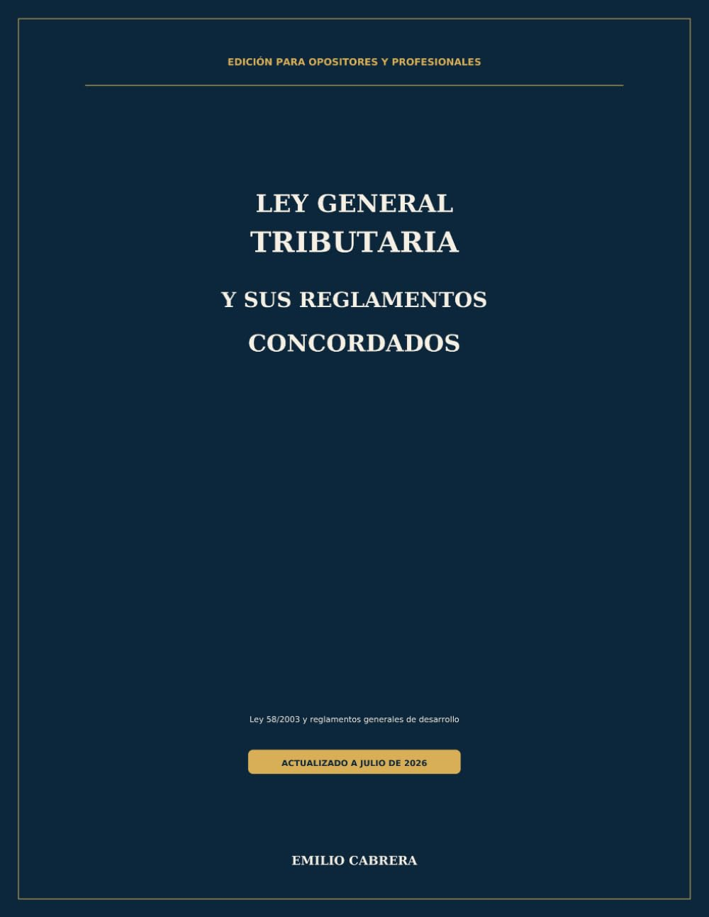 Portada de la Ley General Tributaria y sus reglamentos concordados